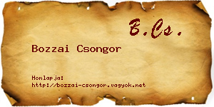 Bozzai Csongor névjegykártya