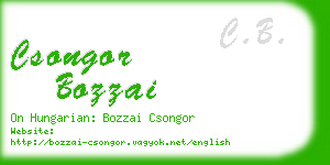 csongor bozzai business card